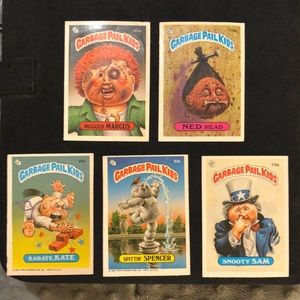 Vintage 1986 Garbage Pail Kids Trading Cards. Rare Cards. Good/Fair Condition.